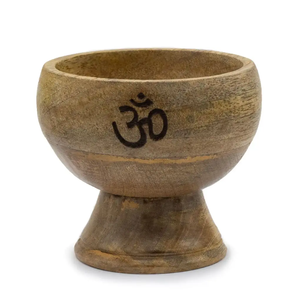 Lrg Ritual Bowl Incense Cone Holder 11×6.cm – Om | www.artisangoods.co.uk