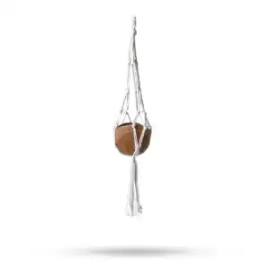 Macrame Pot Holder Classic – Natural Lrg pot | www.artisangoods.co.uk