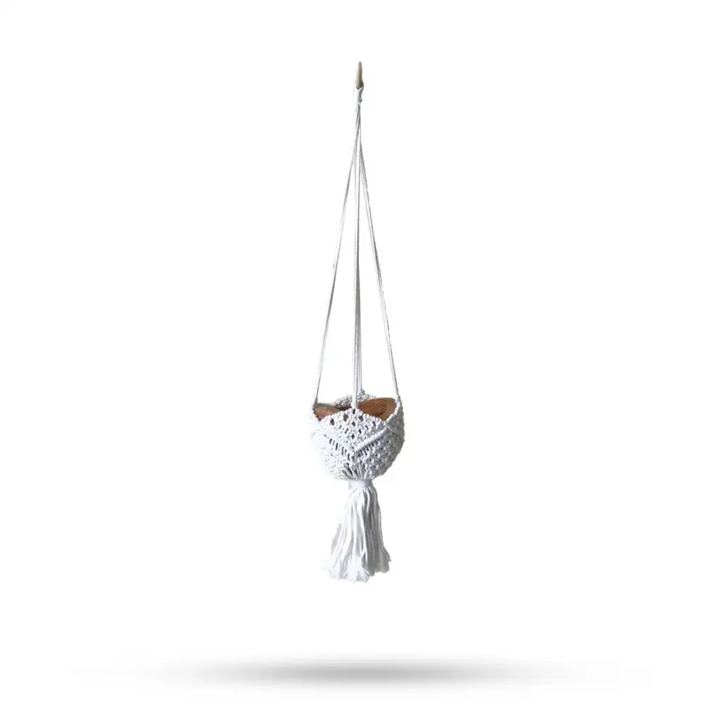 Macrame Pot Holder Decorative – Natural | www.artisangoods.co.uk