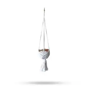 Macrame Pot Holder Decorative – Natural | www.artisangoods.co.uk