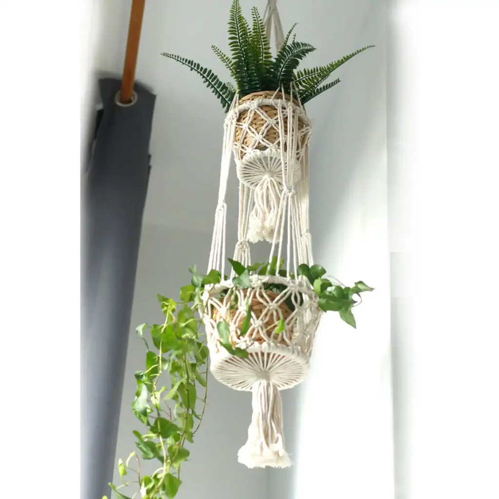 Macrame Pot Holder – Double Holder | www.artisangoods.co.uk 2 Macrame Pot Holder – Double Holder | www.artisangoods.co.uk 2