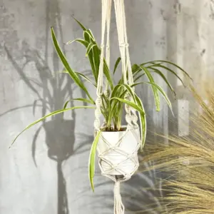 Macrame Pot Holder – Large Pot Holder – Extra Long | www.artisangoods.co.uk 6