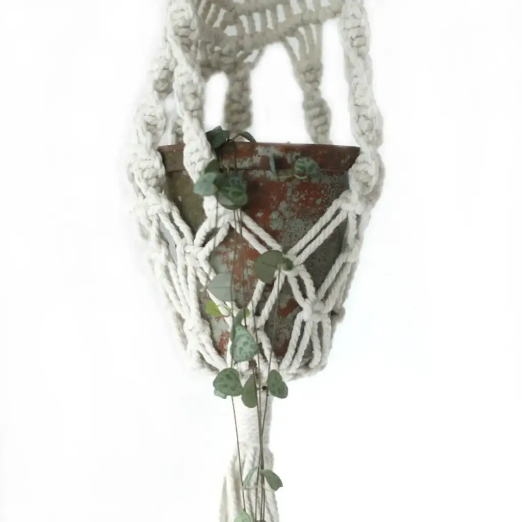 Macrame Pot Holder – Long With Ratten Hoop | www.artisangoods.co.uk 9 Macrame Pot Holder – Long With Ratten Hoop | www.artisangoods.co.uk 9