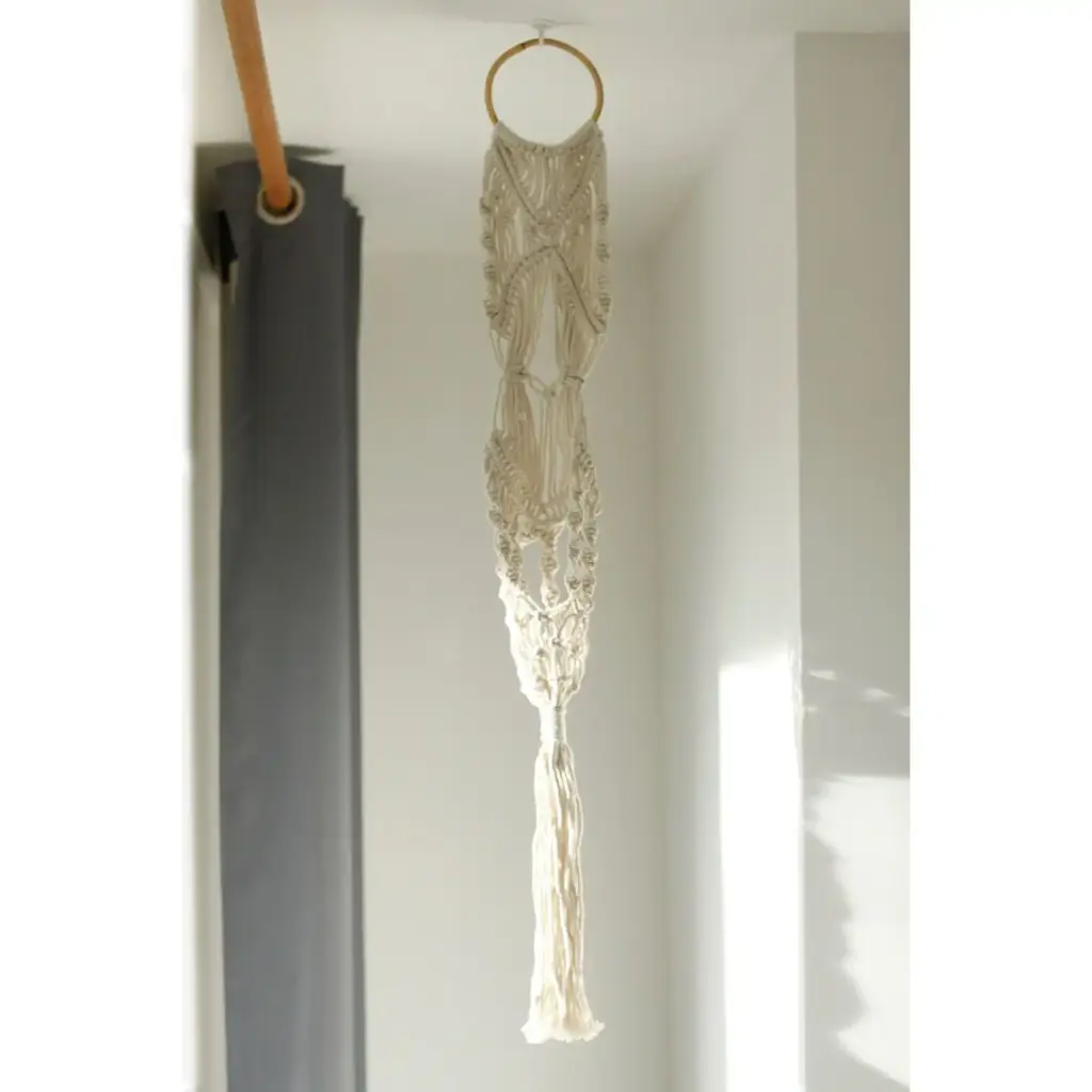 Macrame Pot Holder – Long With Ratten Hoop | www.artisangoods.co.uk 7 Macrame Pot Holder – Long With Ratten Hoop | www.artisangoods.co.uk 7