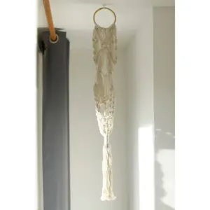 Macrame Pot Holder – Long With Ratten Hoop | www.artisangoods.co.uk 7