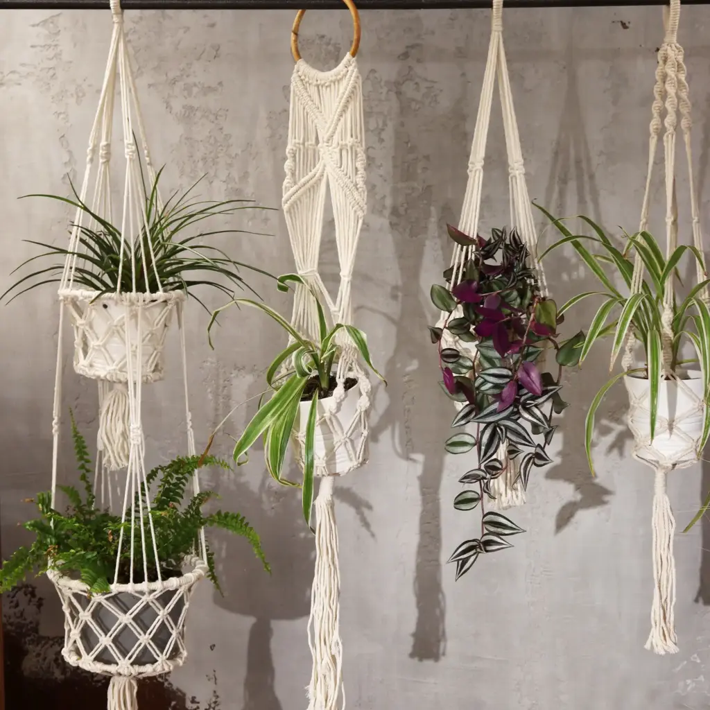 Macrame Pot Holder – Single Small Pot | www.artisangoods.co.uk 8