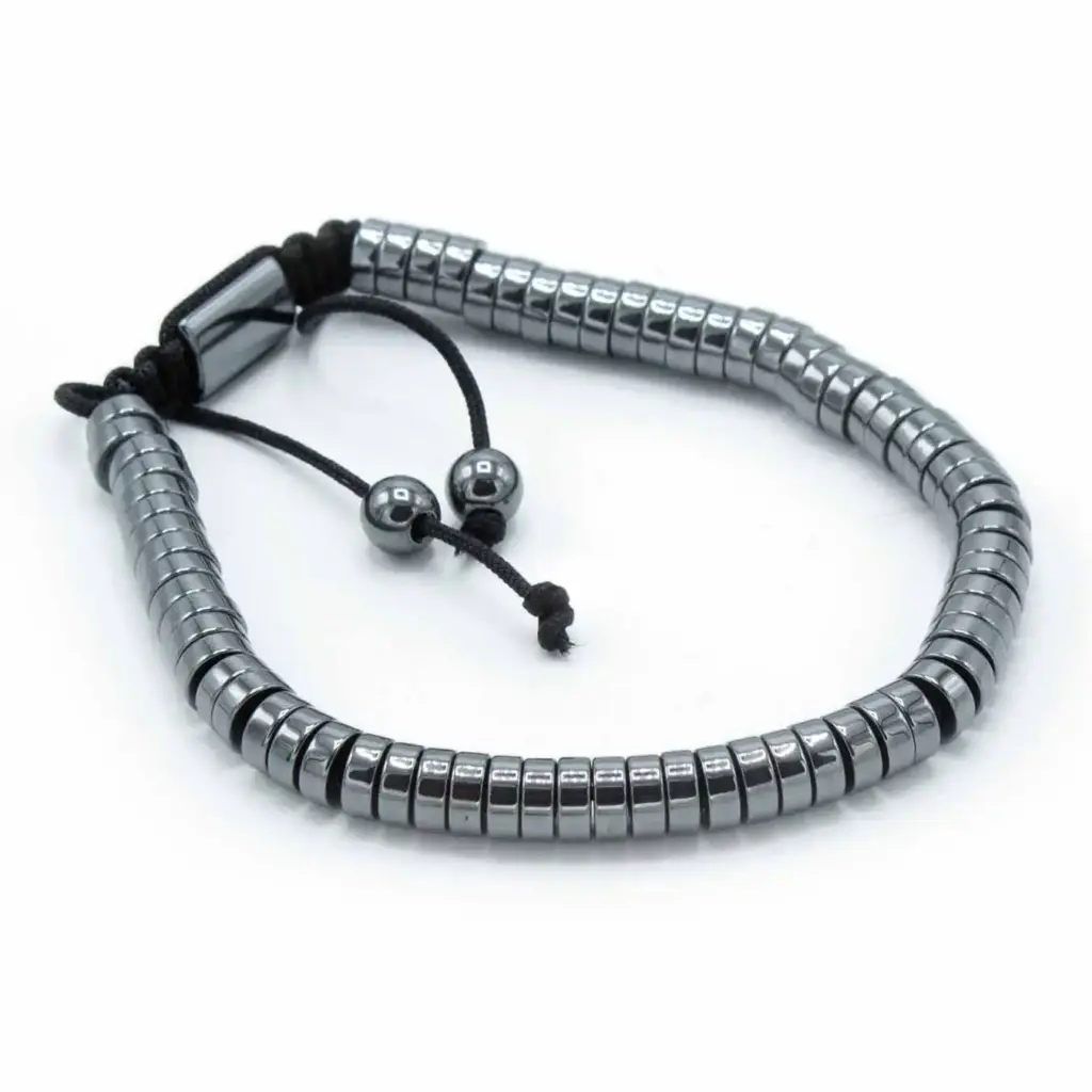 Magnetic Hematite Shamballa Bracelet –  Circles | www.artisangoods.co.uk 2