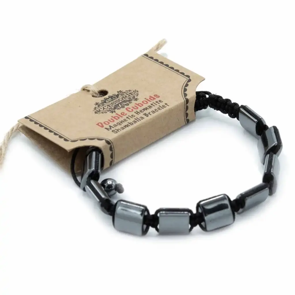 Magnetic Hematite Shamballa Bracelet –  Double Cuboids | www.artisangoods.co.uk