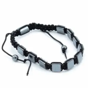 Magnetic Hematite Shamballa Bracelet –  Flat Cubes | www.artisangoods.co.uk 2