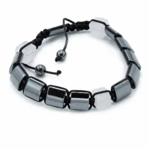 Magnetic Hematite Shamballa Bracelet –  Rose Cuboids | www.artisangoods.co.uk 2