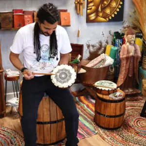 Mandala Shamanic Drum – 20cm | www.artisangoods.co.uk 3