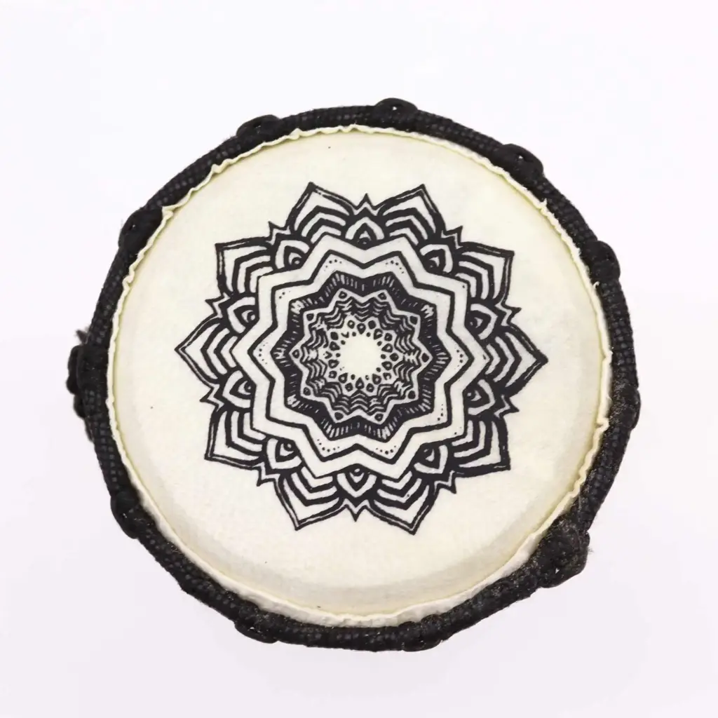 Mandala Wide Top Djembe Drum – 15cm | www.artisangoods.co.uk