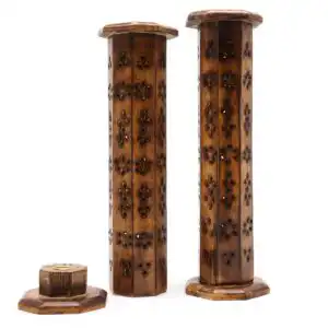 Mango Wood Hexagonal Tower | www.artisangoods.co.uk 1