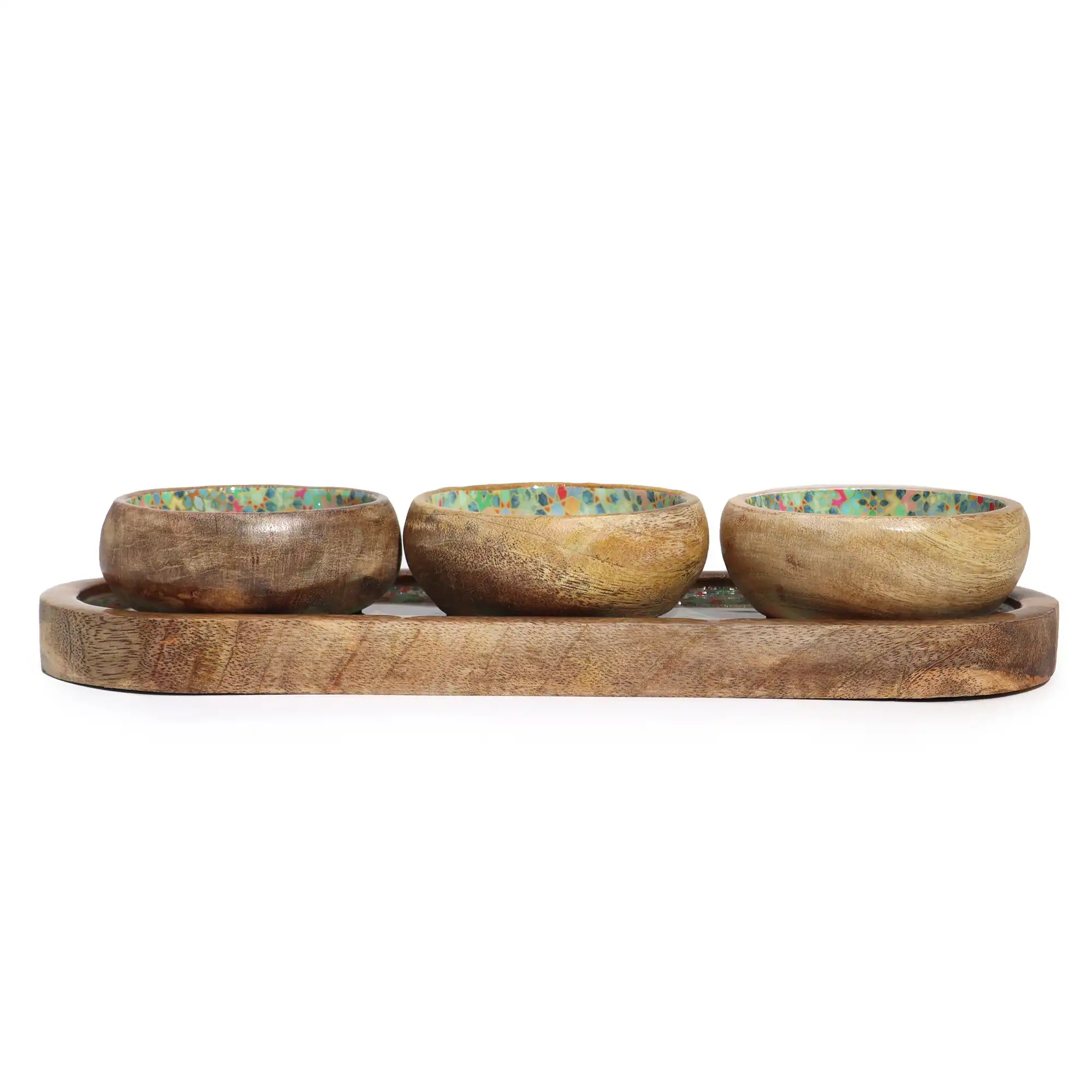 Mango Wood Tray with 3 Bowls – Mediterranean Tile pattern | www.artisangoods.co.uk 6 Mango Wood Tray with 3 Bowls – Mediterranean Tile pattern | www.artisangoods.co.uk 5