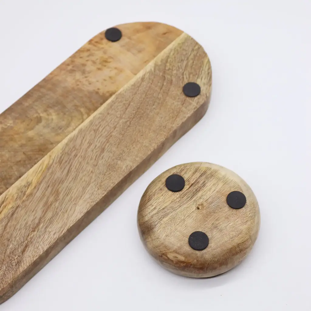 Mango Wood Tray with 3 Bowls – Pretty Floral | www.artisangoods.co.uk 5