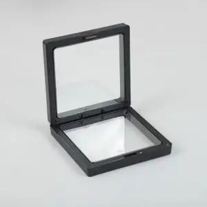 Med 3D Floating Frame Display 9x9cm – Black | www.artisangoods.co.uk