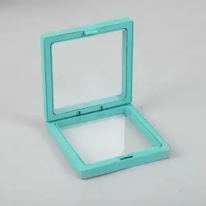 Med 3D Floating Frame Display 9x9cm – Teal | www.artisangoods.co.uk