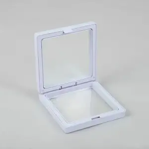 Med 3D Floating Frame Display 9x9cm – White | www.artisangoods.co.uk