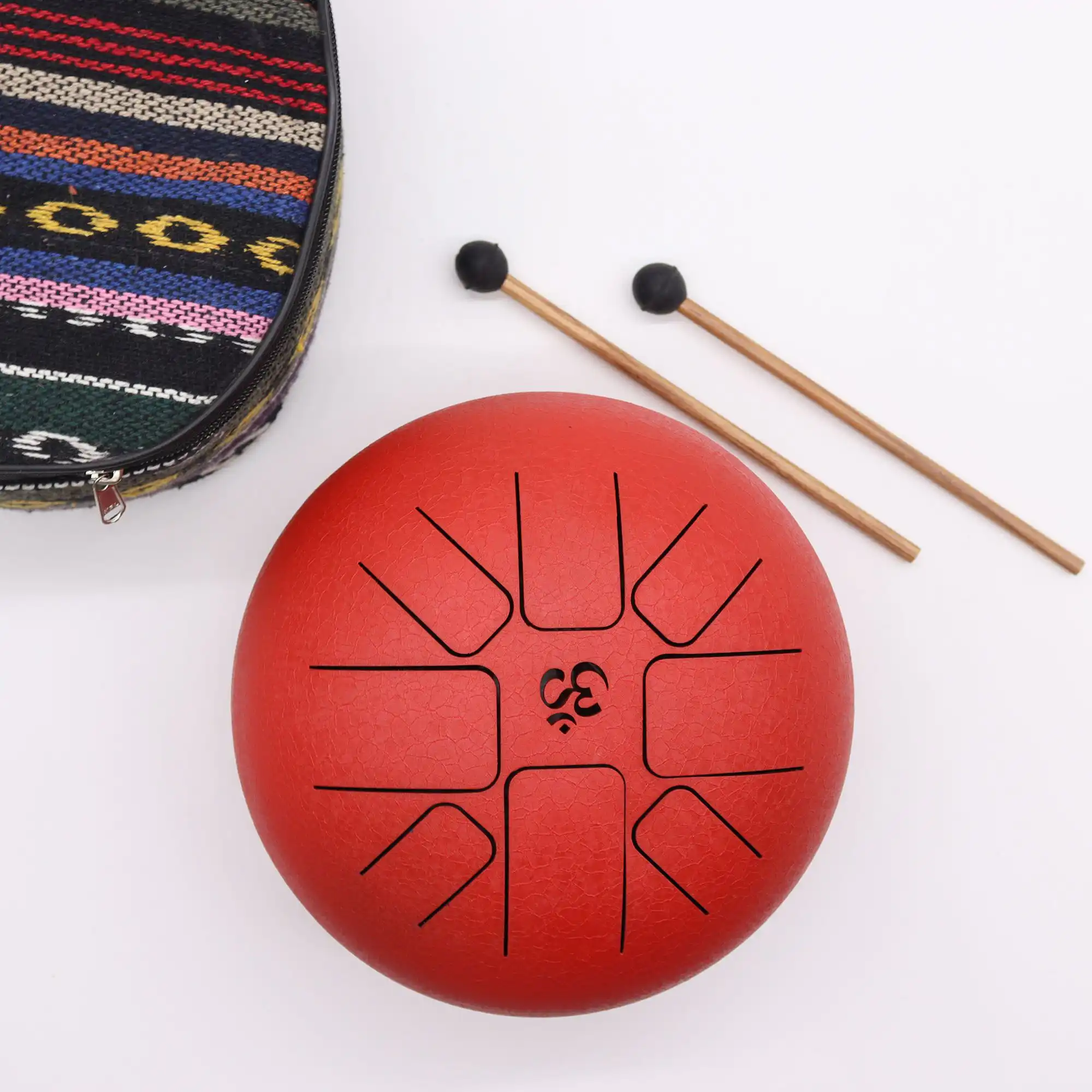 Med Hapi Drum Om Red- 22x16cm | www.artisangoods.co.uk 5 Med Hapi Drum Om Red- 22x16cm | www.artisangoods.co.uk 4