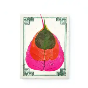 Med Lokta Bodhi Leaf Notebook Lrg (15x12cm) – 45 leafs (assorted) | www.artisangoods.co.uk 1
