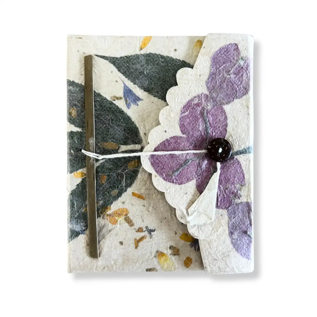 Med Lokta Bougainvillea Notebook Lrg (15x12cm) – 45 leafs | www.artisangoods.co.uk