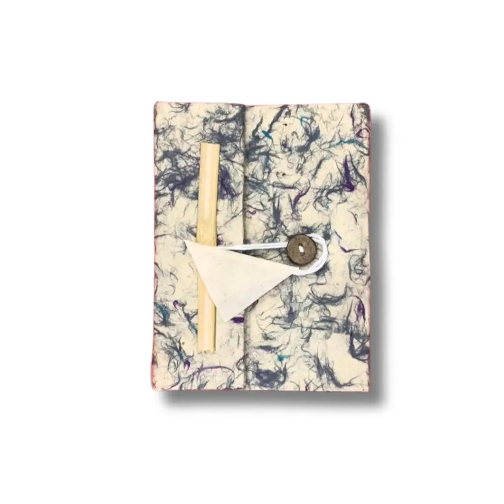 Med Lokta Mixed Blue Cotton Notebook Lrg (15x12cm) – 45 leafs | www.artisangoods.co.uk