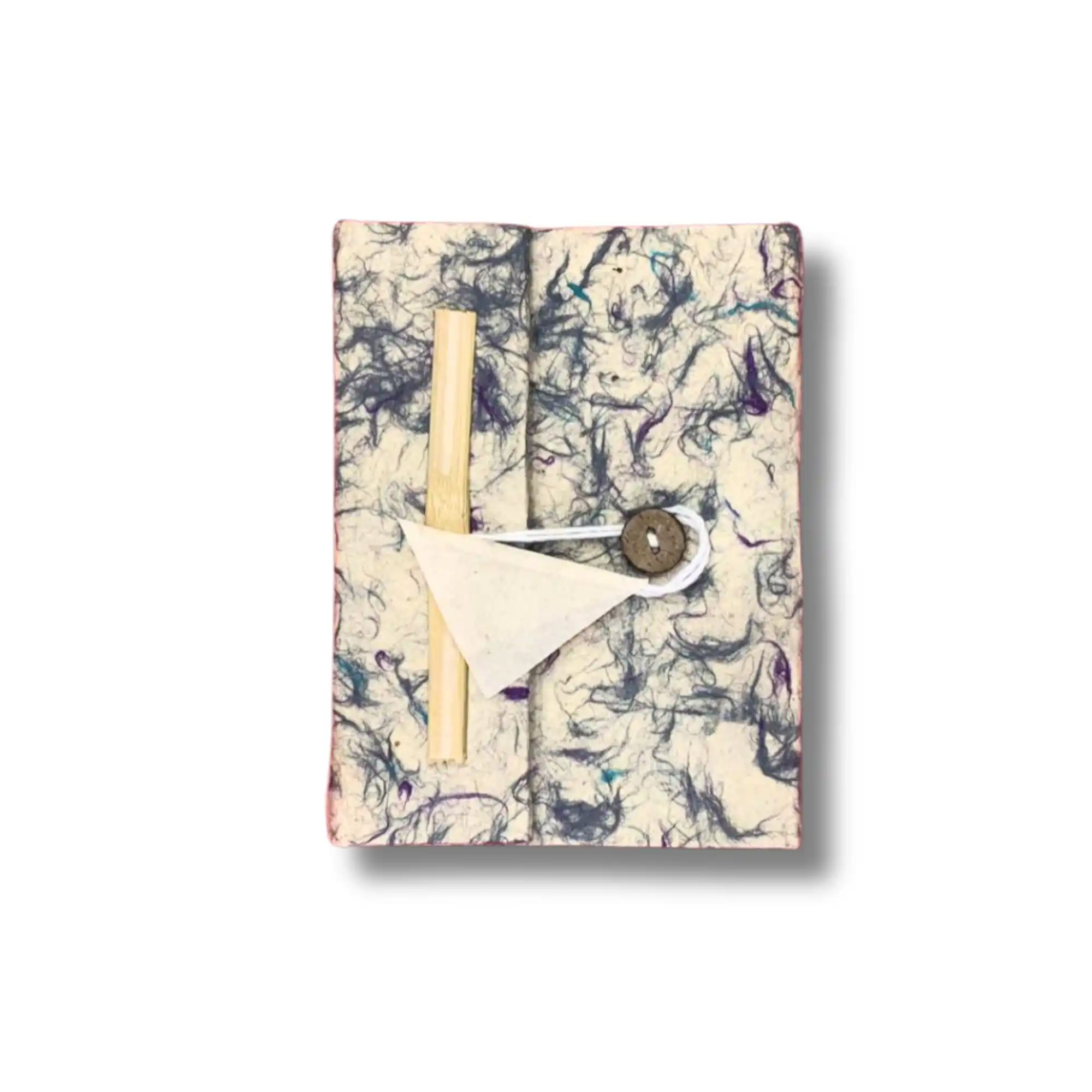 Med Lokta Mixed Blue Cotton Notebook Lrg (15x12cm) – 45 leafs | www.artisangoods.co.uk 2 Med Lokta Mixed Blue Cotton Notebook Lrg (15x12cm) – 45 leafs | www.artisangoods.co.uk