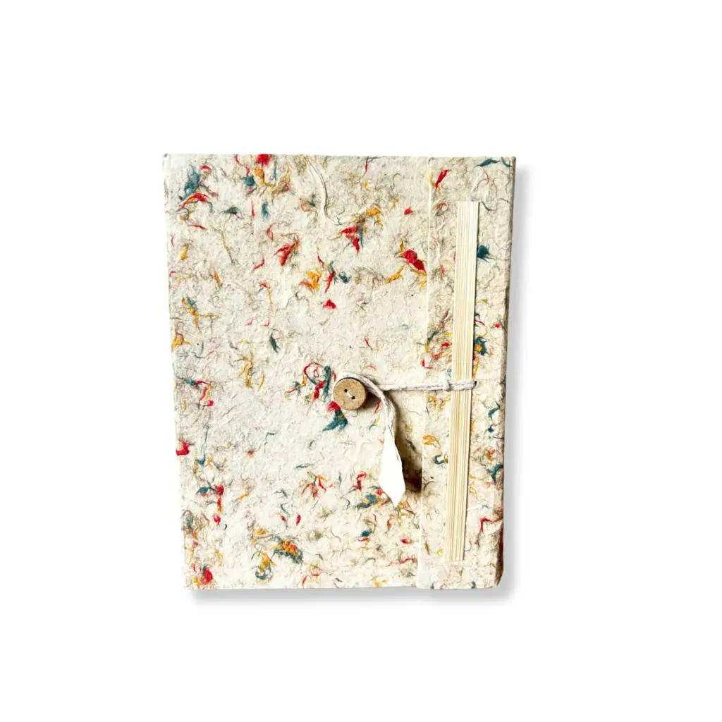 Med Lokta Mixed Colour Cotton Notebook Lrg (15x12cm) – 45 leafs | www.artisangoods.co.uk
