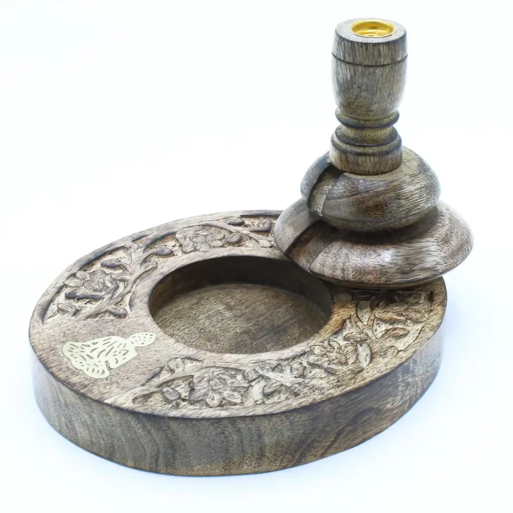 Med Mango Wood Backflow Burner – Brass Buddha | www.artisangoods.co.uk