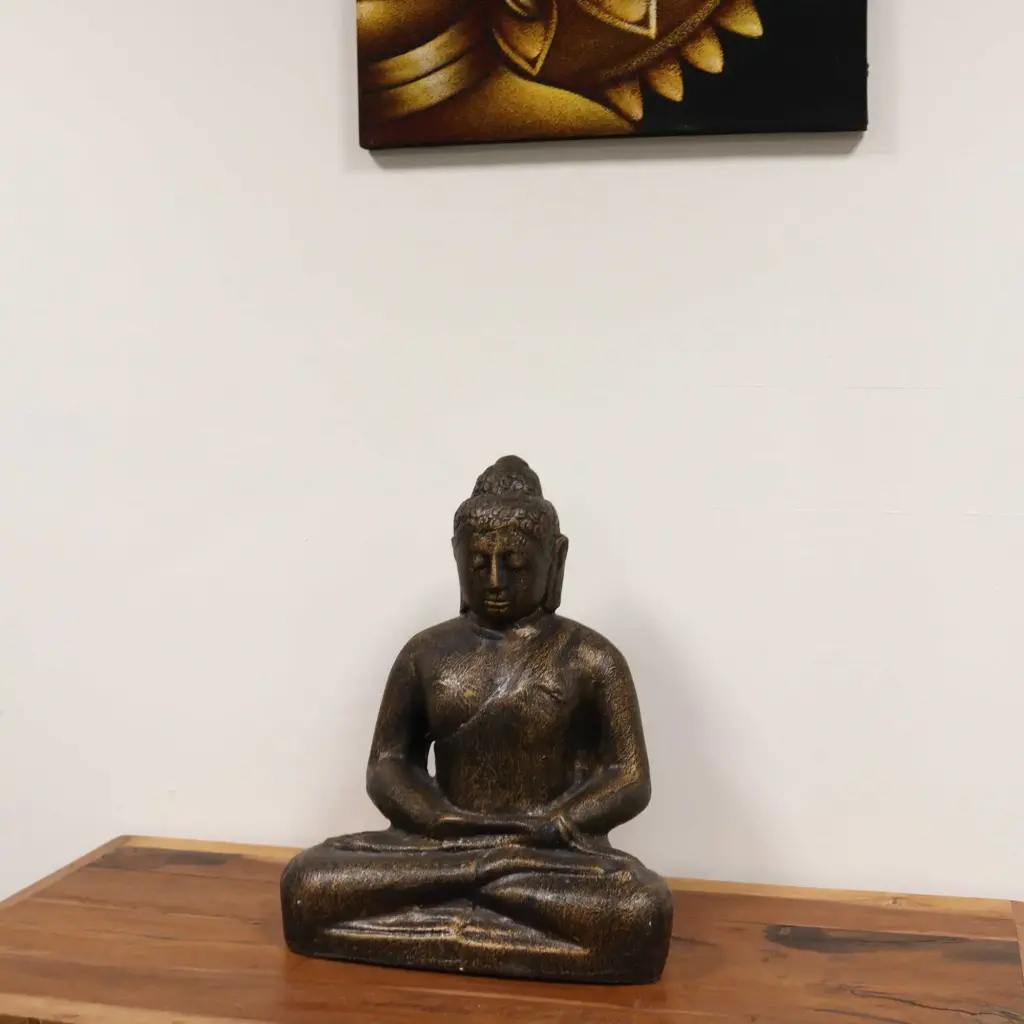 Medium Buddha Classic Antique Gold – 0.5m | www.artisangoods.co.uk