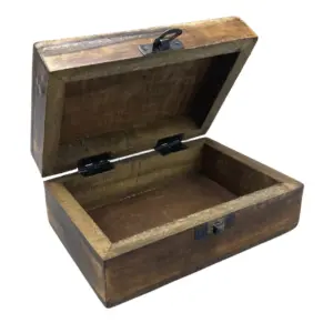 Medium Ceramic Glazed Wood Box – 15x10x6cm – Trad-Pattern | www.artisangoods.co.uk 2