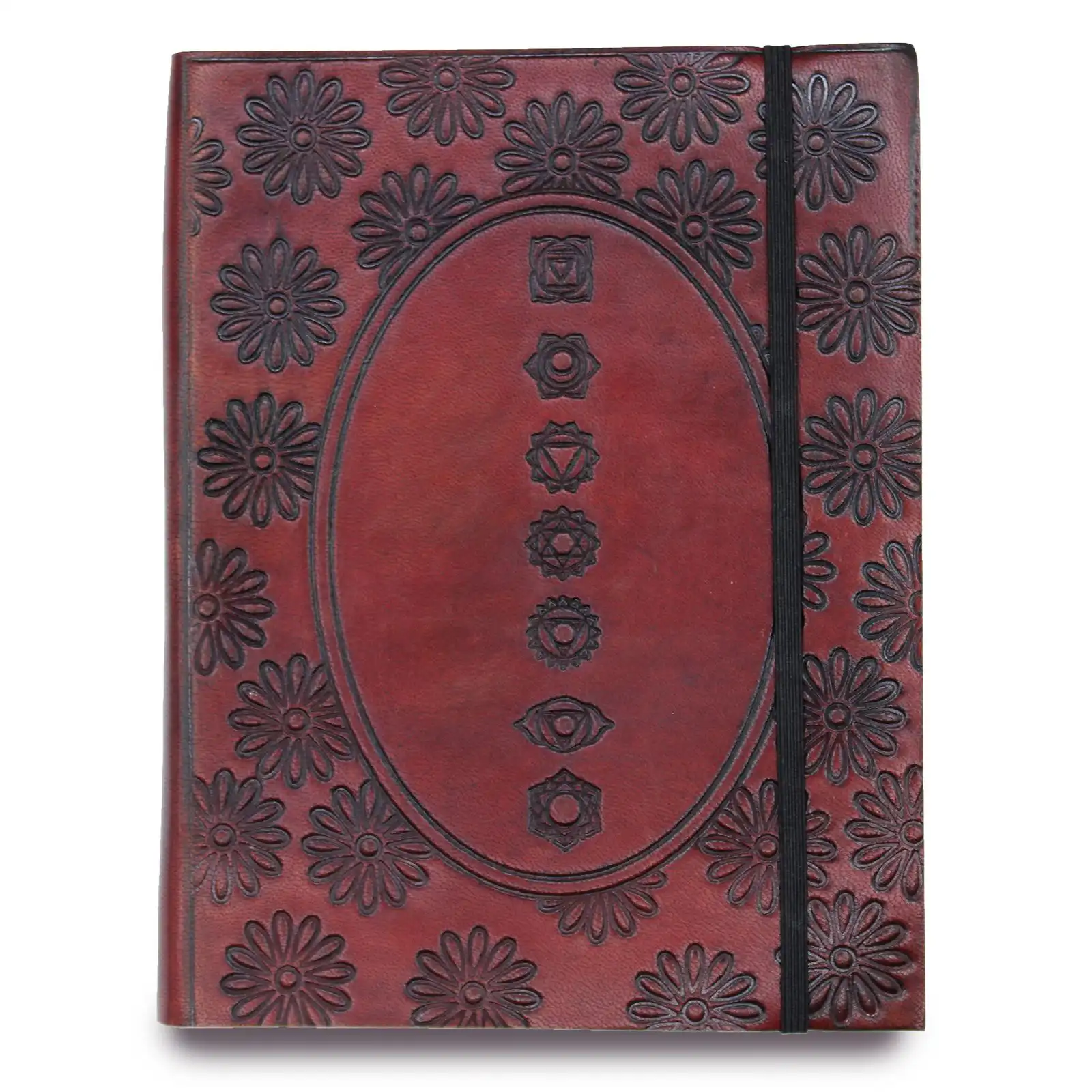 Medium Notebook with strap – Chakra Mandala | www.artisangoods.co.uk 2 Medium Notebook with strap – Chakra Mandala | www.artisangoods.co.uk 1