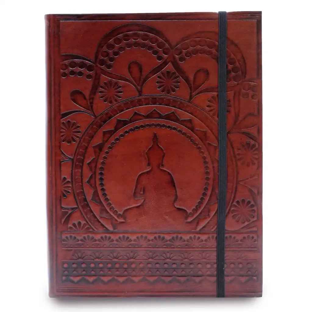 Medium Notebook with strap – Tibetan Mandala | www.artisangoods.co.uk 2