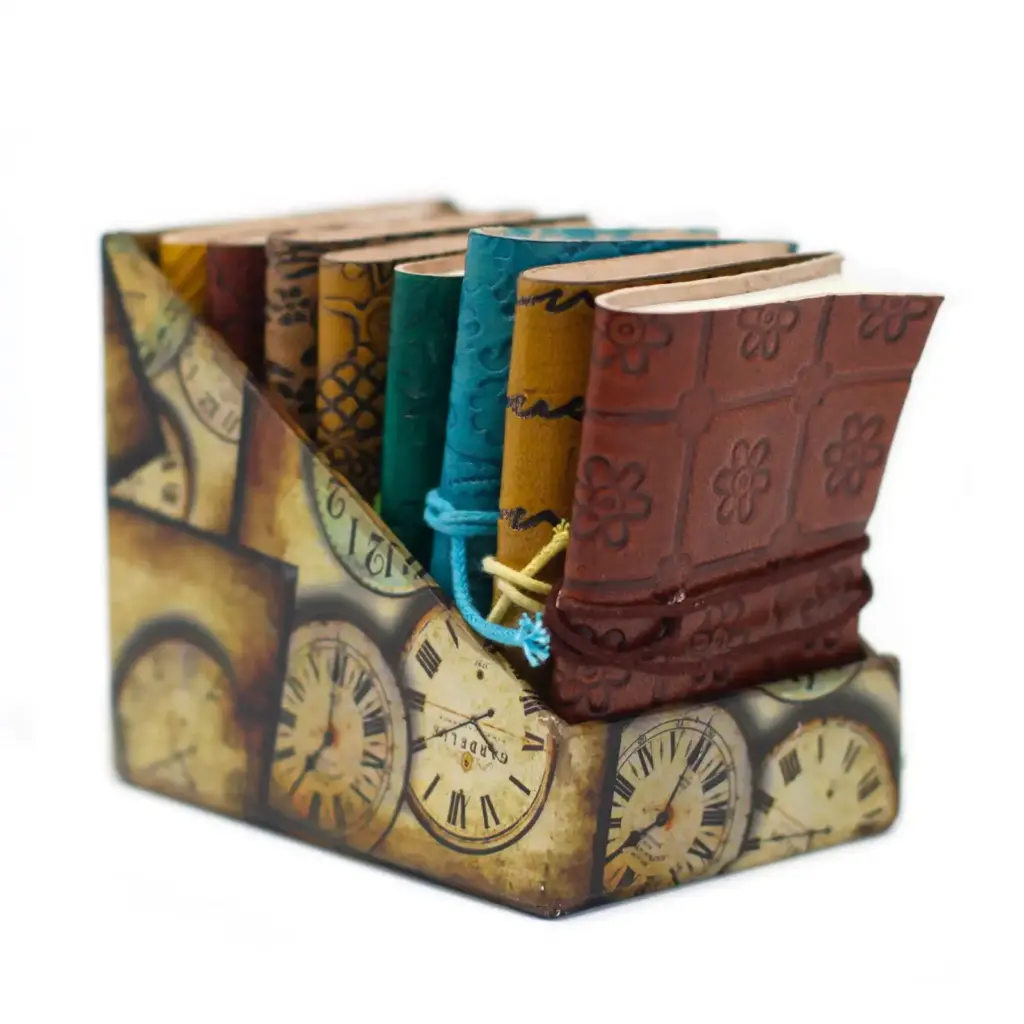 Mini Assorted Leather Notebook (4×3″) – 1 piece | www.artisangoods.co.uk 4