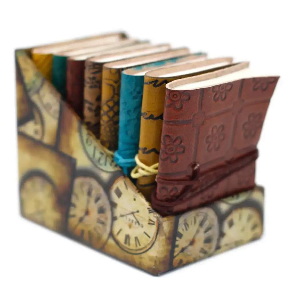 Mini Assorted Leather Notebook (4×3″) – 1 piece | www.artisangoods.co.uk 2