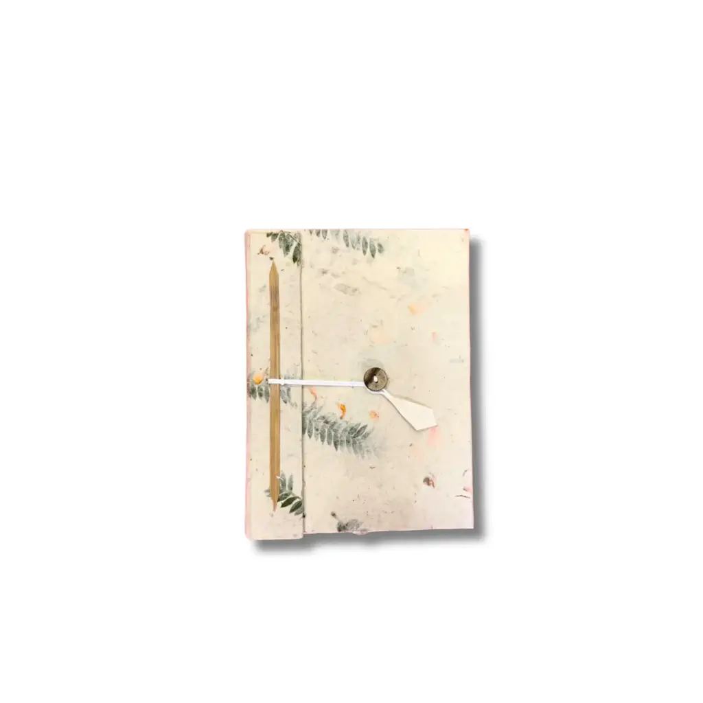 Mini Lokta Mixed Flowers Notebook Lrg (12x8cm) 40 leafs | www.artisangoods.co.uk