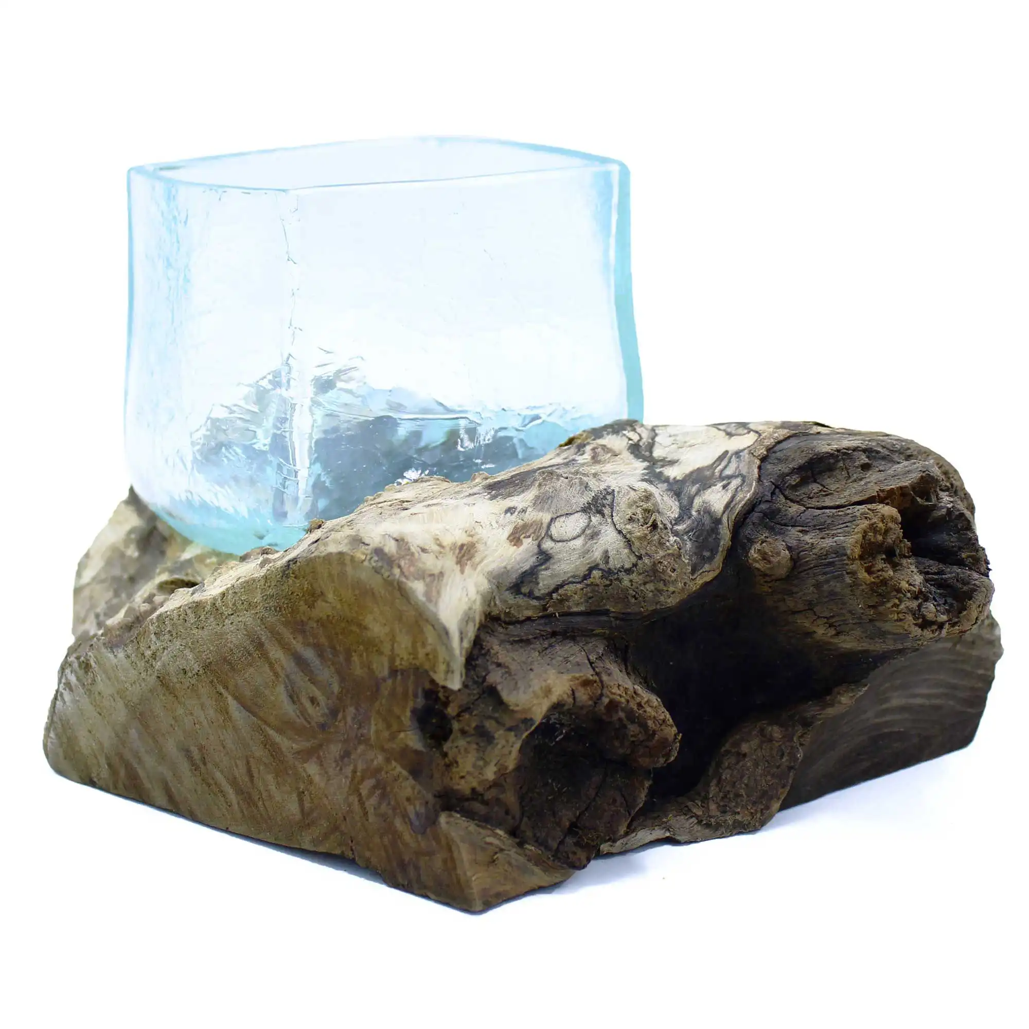 Molten Crackled Glass Tank on Wood | www.artisangoods.co.uk 2 Molten Crackled Glass Tank on Wood | www.artisangoods.co.uk 1