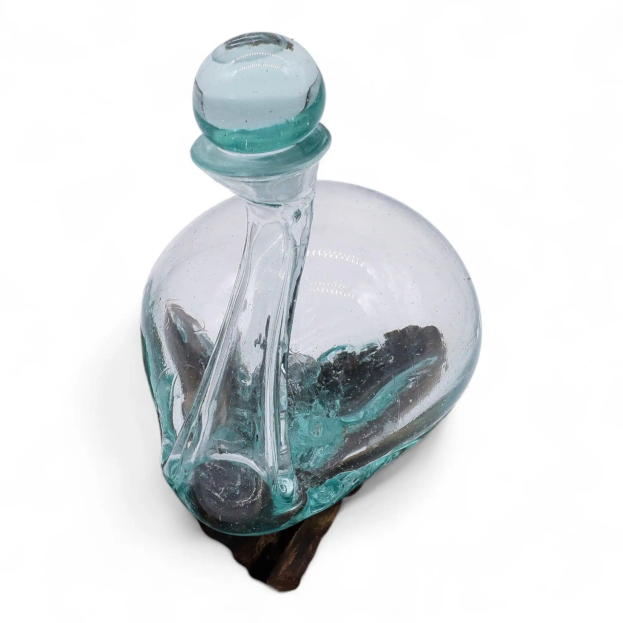 Molten Glass Duck Decanter on Wood with Stopper 19cm | www.artisangoods.co.uk 4 Molten Glass Duck Decanter on Wood with Stopper 19cm | www.artisangoods.co.uk 3