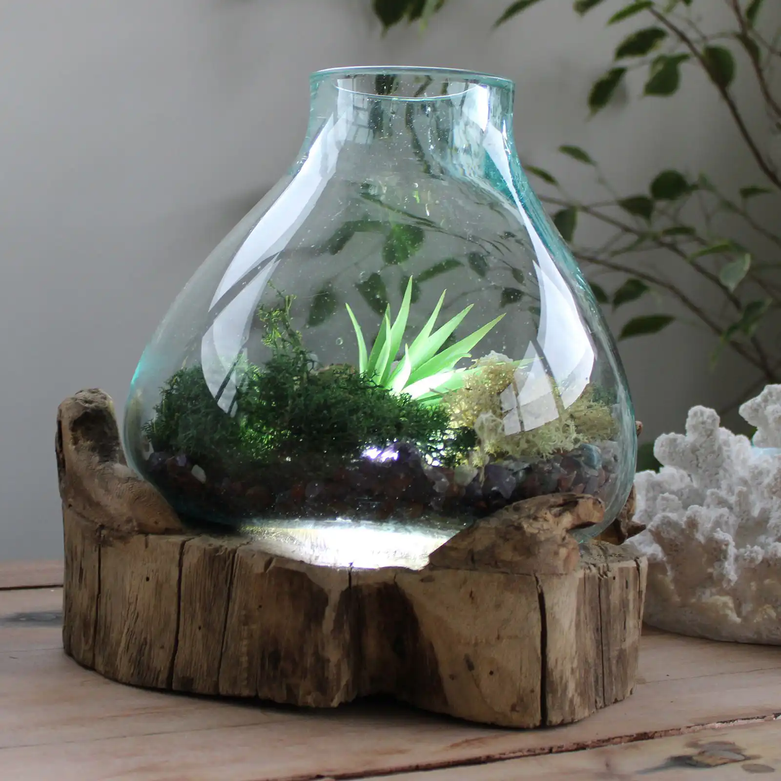 Molten Glass Large Fish Tank 3.7 litre (with light cavity)- 30cm | www.artisangoods.co.uk 10 Molten Glass Large Fish Tank 3.7 litre (with light cavity)- 30cm | www.artisangoods.co.uk 9