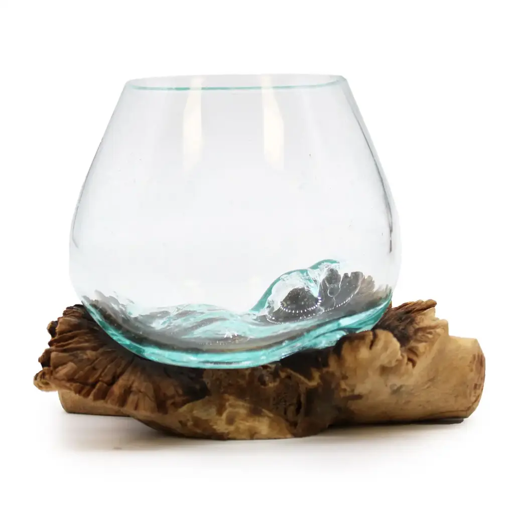 Molten Glass on Rare Parasite Wood | www.artisangoods.co.uk