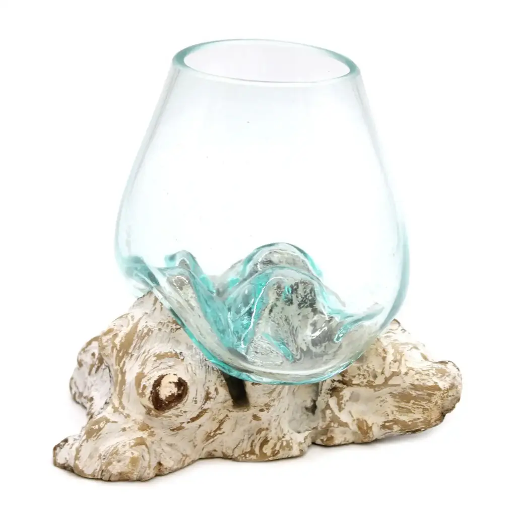 Molten Glass on Whitewash Wood – Large Bowl | www.artisangoods.co.uk 4