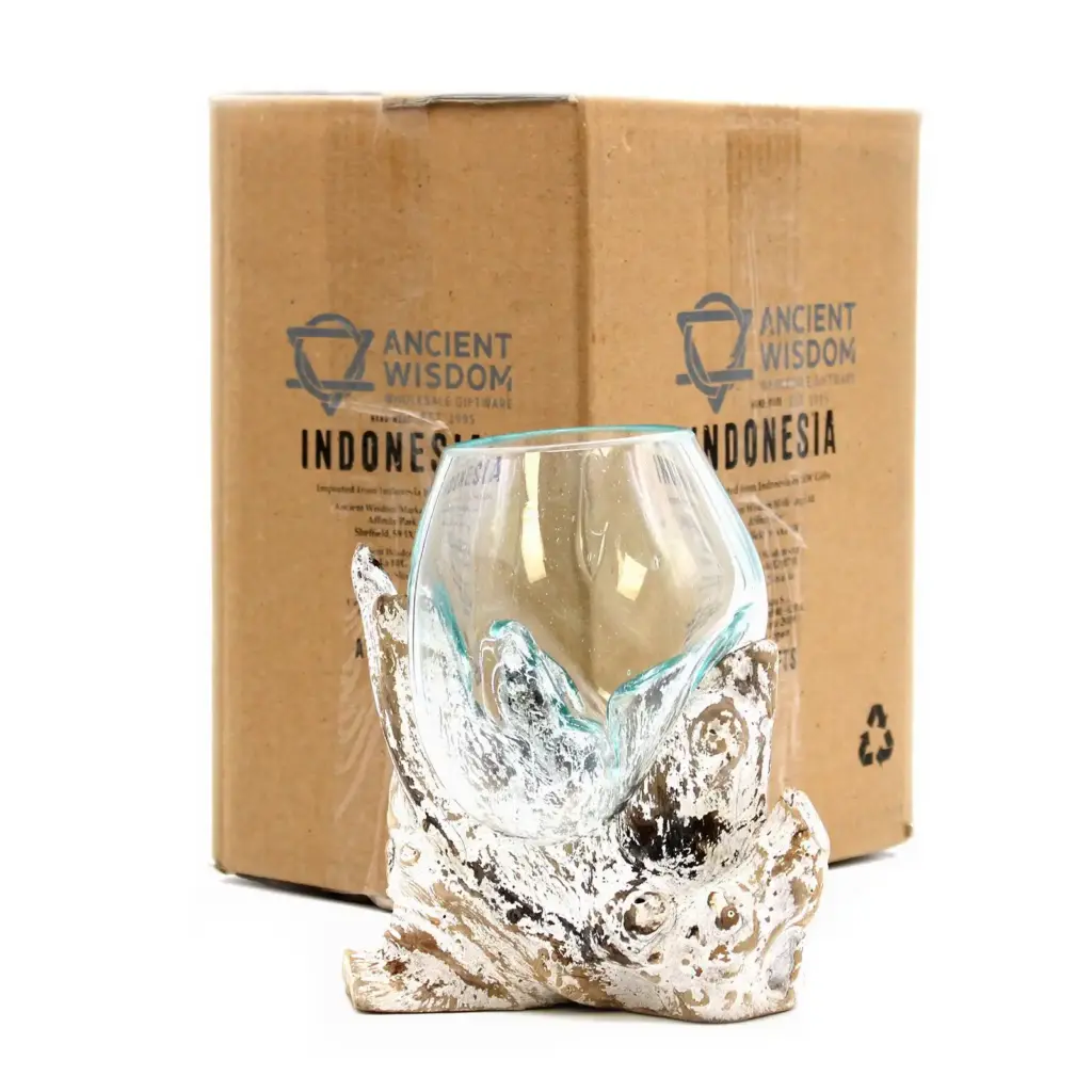 Molten Glass on Whitewash Wood – Medium Bowl | www.artisangoods.co.uk 2