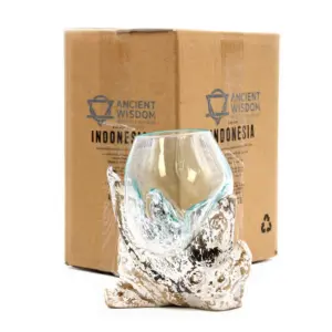 Molten Glass on Whitewash Wood – Medium Bowl | www.artisangoods.co.uk 2