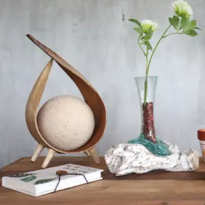 Molten Glass on Whitewash Wood – Vase – Medium | www.artisangoods.co.uk 6