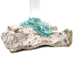 Molten Glass on Whitewash Wood – Vase – Medium | www.artisangoods.co.uk 2