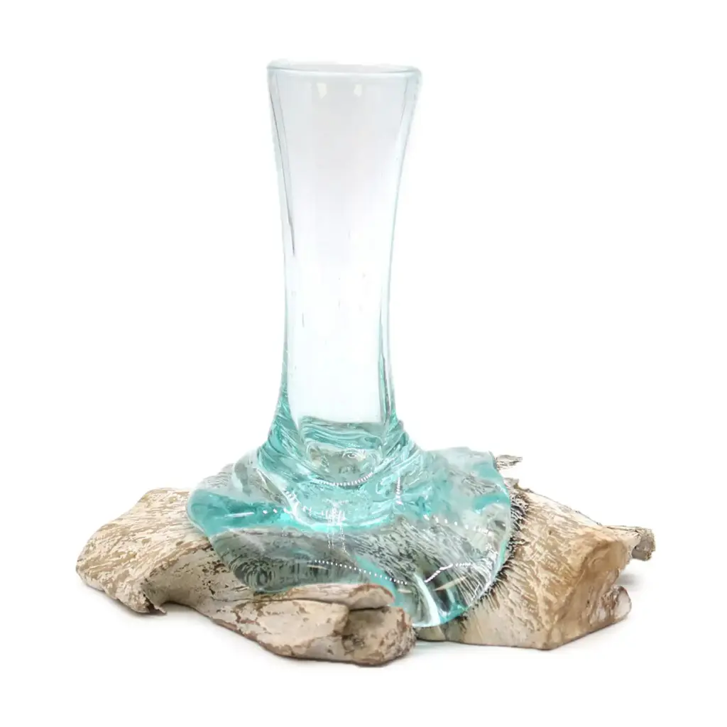 Molten Glass on Whitewash Wood – Vase – Small | www.artisangoods.co.uk 2