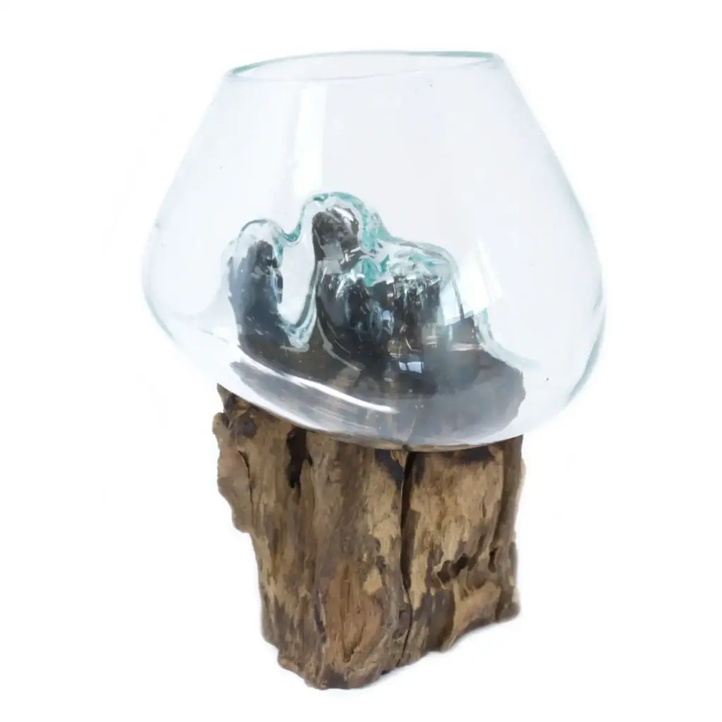 Molten Glass on Wood – Large Bowl | www.artisangoods.co.uk 2