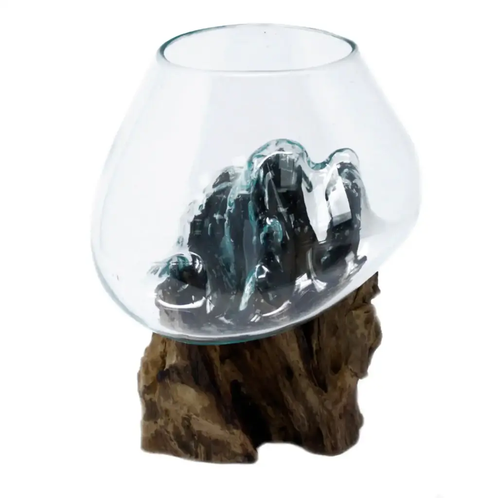 Molten Glass on Wood – Large Bowl | www.artisangoods.co.uk