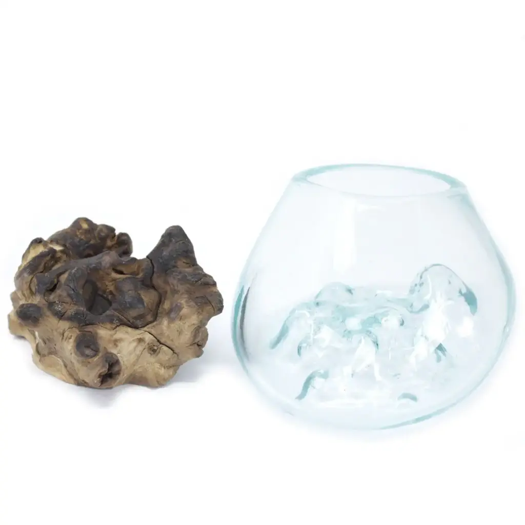 Molten Glass on Wood – Small Bowl | www.artisangoods.co.uk