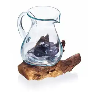 Molten Glass on Wood- Water Jug | www.artisangoods.co.uk 1